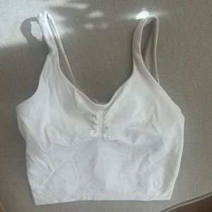 LuLuLemon Cropped Tank with built in bra and scrunch detail (new)